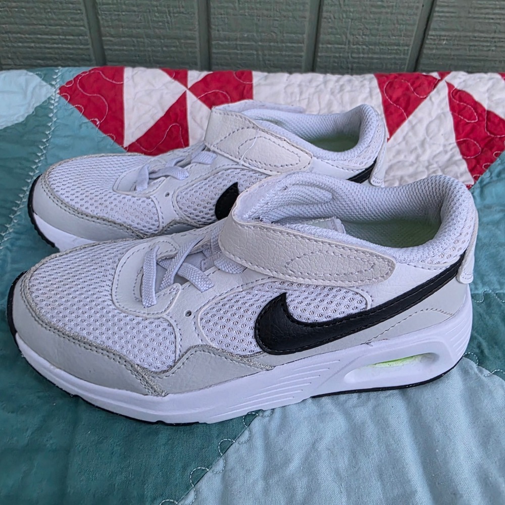 Nike Air Max SC White Black Volt CZ5356-105 Kids Shoes Size 12C